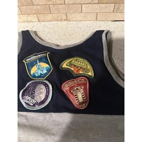 disney parks embroidered tank top with park badges BAR - Picture 5 of 5